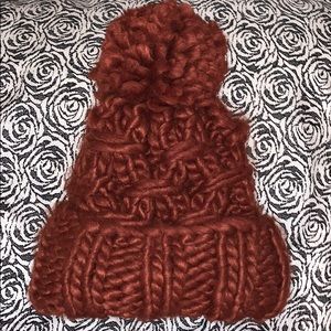Rustic red winter beanie